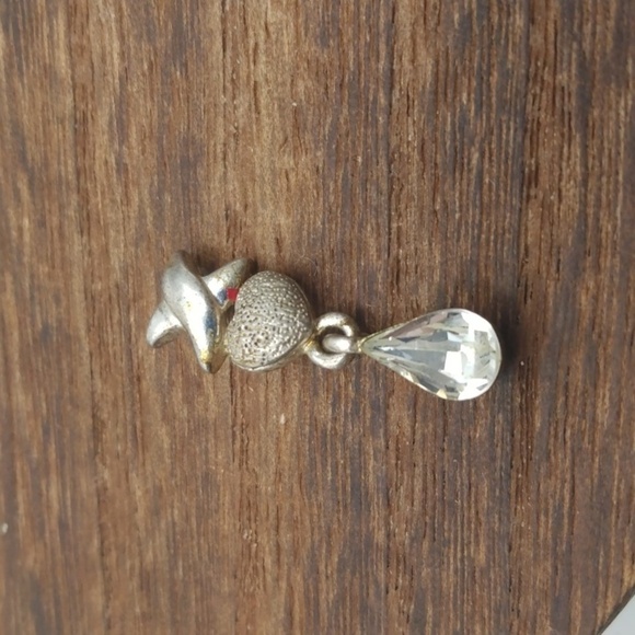 X heart droplet necklace pendant - Picture 1 of 2